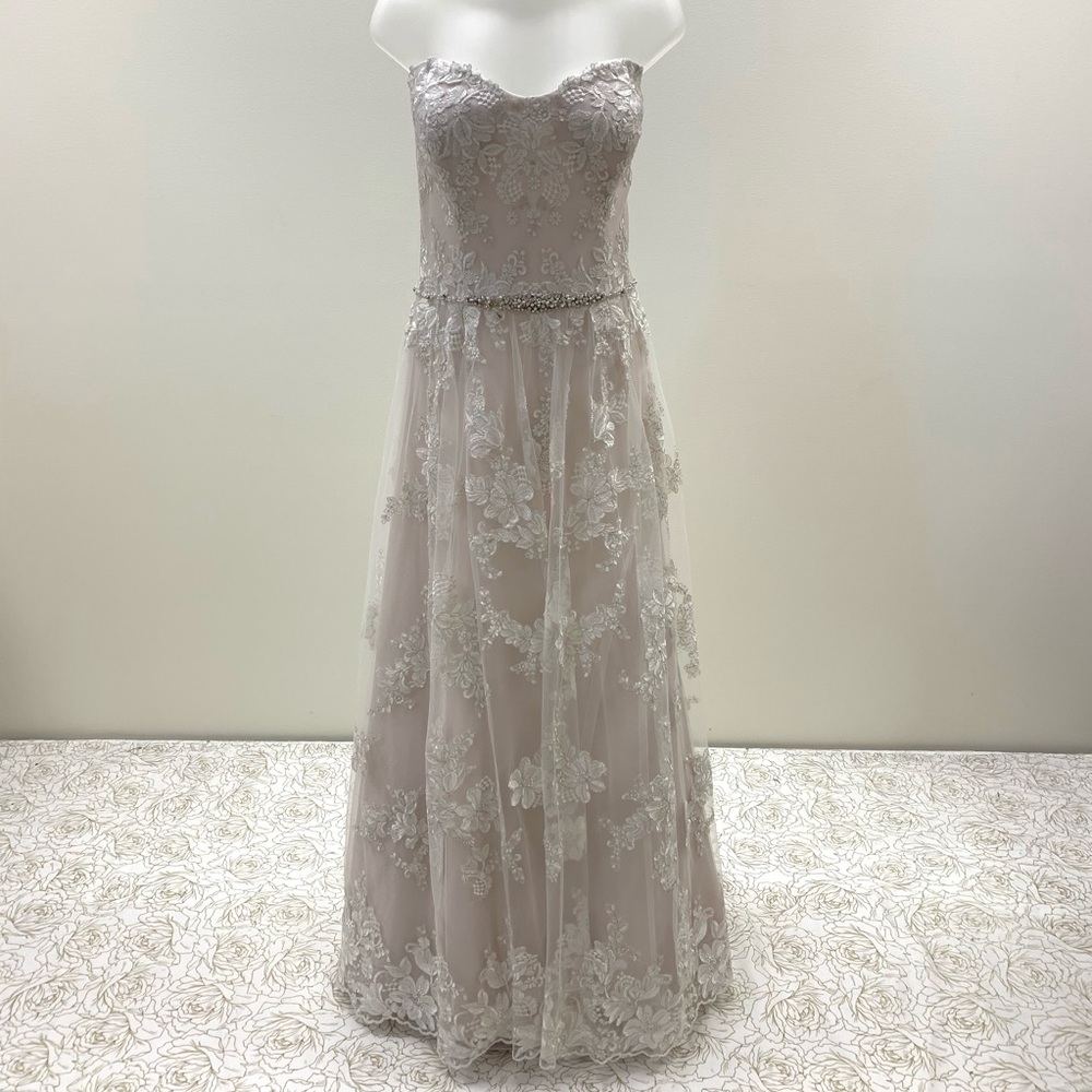 NWT Designer Strapless Bridal Gown W/Belted Waist